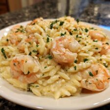 Creamy One-Pot Shrimp Alfredo Orzo Recipe in 30 Minutes