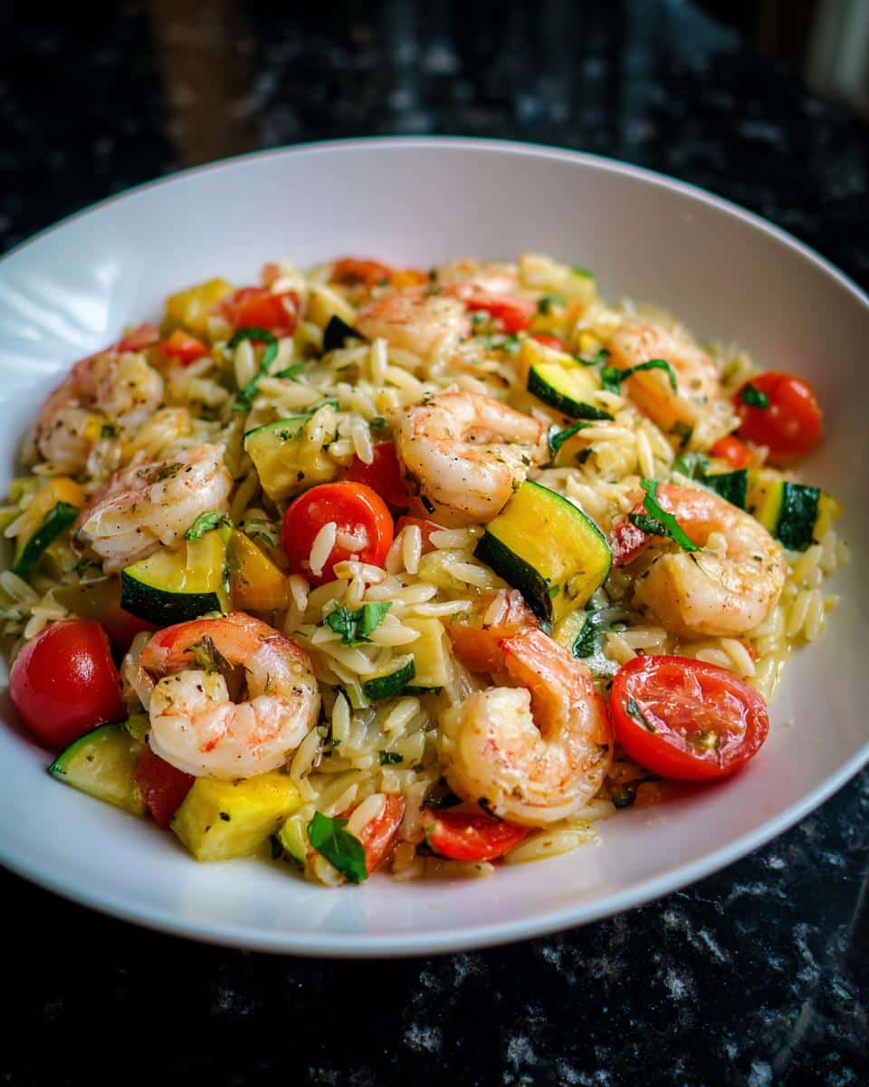 One-Pot Shrimp Orzo Primavera - detail 2