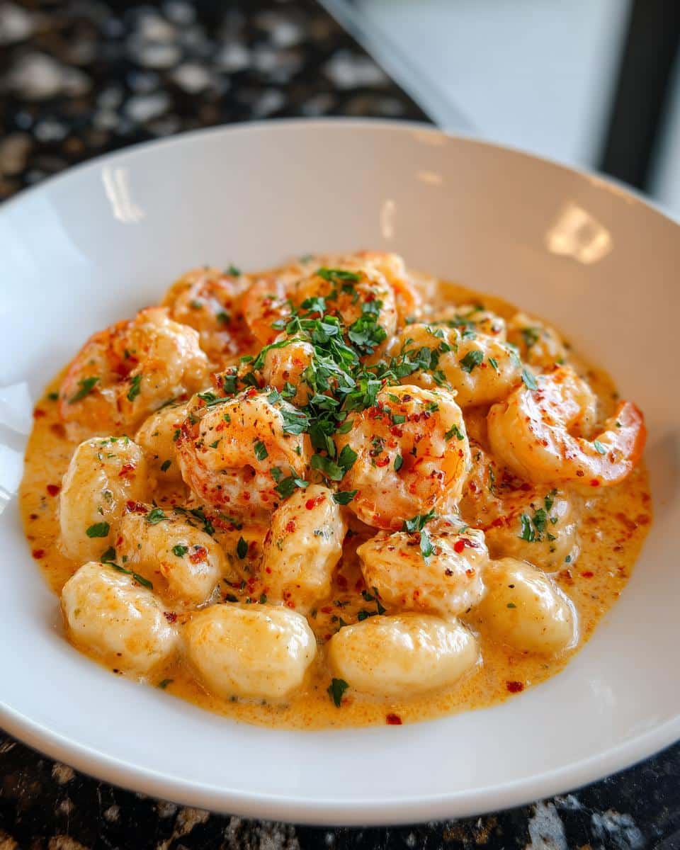 Shrimp Alfredo Gnocchi - detail 1