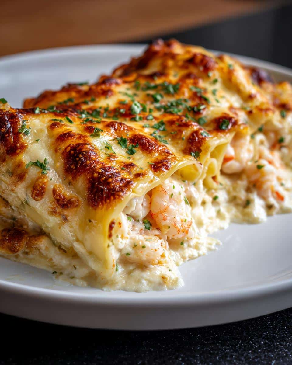 Shrimp Alfredo Lasagna Roll-Ups - detail 1