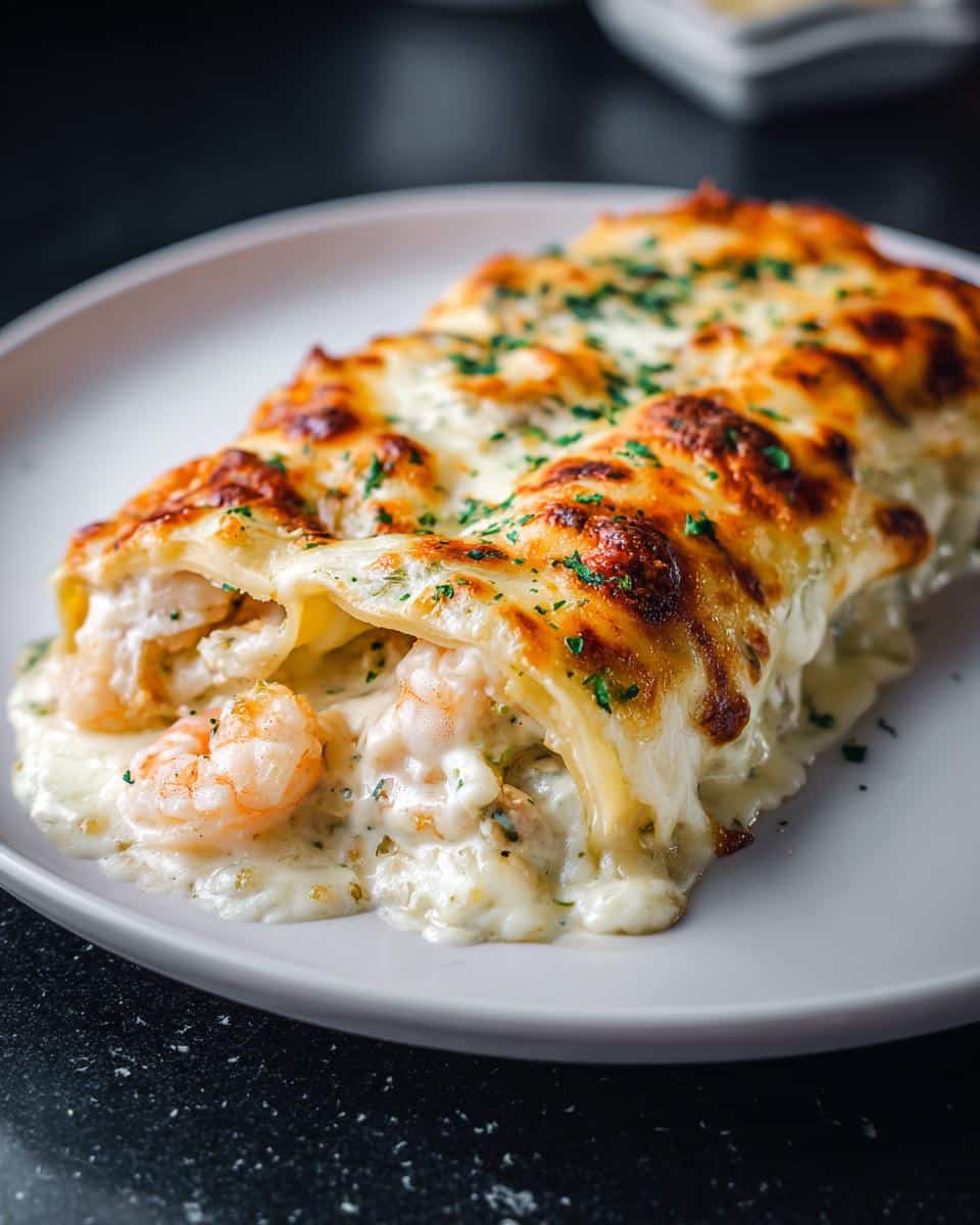 Shrimp Alfredo Lasagna Roll-Ups - detail 3