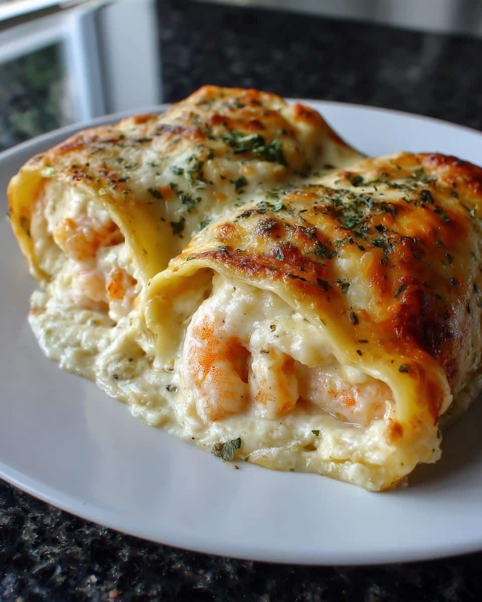 Shrimp Alfredo Lasagna Roll-Ups - detail 4