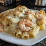 Shrimp Alfredo Rigatoni Bake