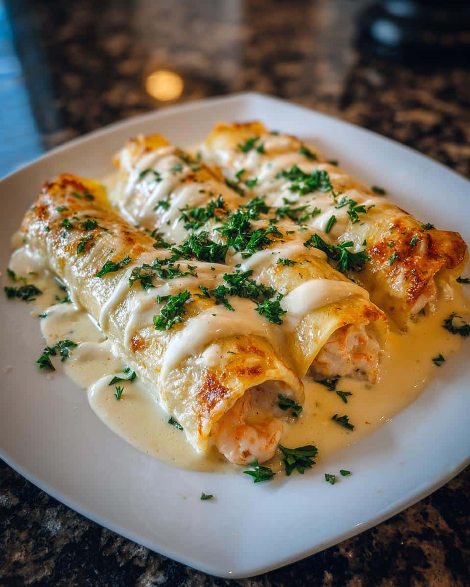 Shrimp Alfredo Stuffed Manicotti - detail 1