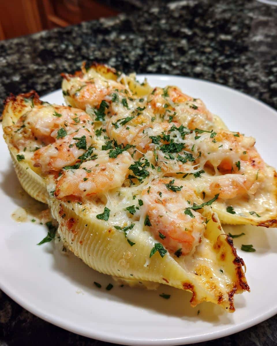 Shrimp Alfredo Stuffed Shells - detail 2