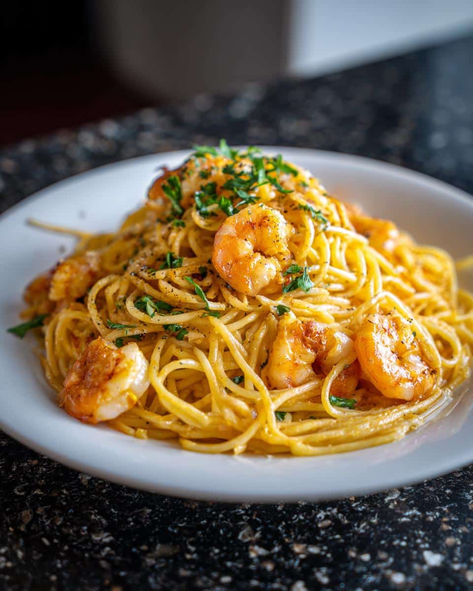 Shrimp Carbonara (No Pork Version) - detail 2