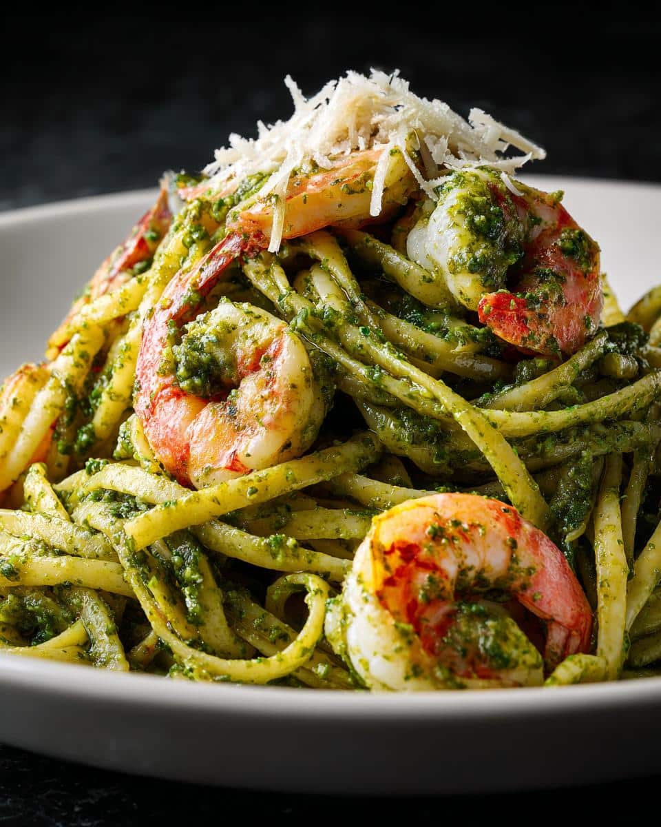 Shrimp Pesto Linguine - detail 3
