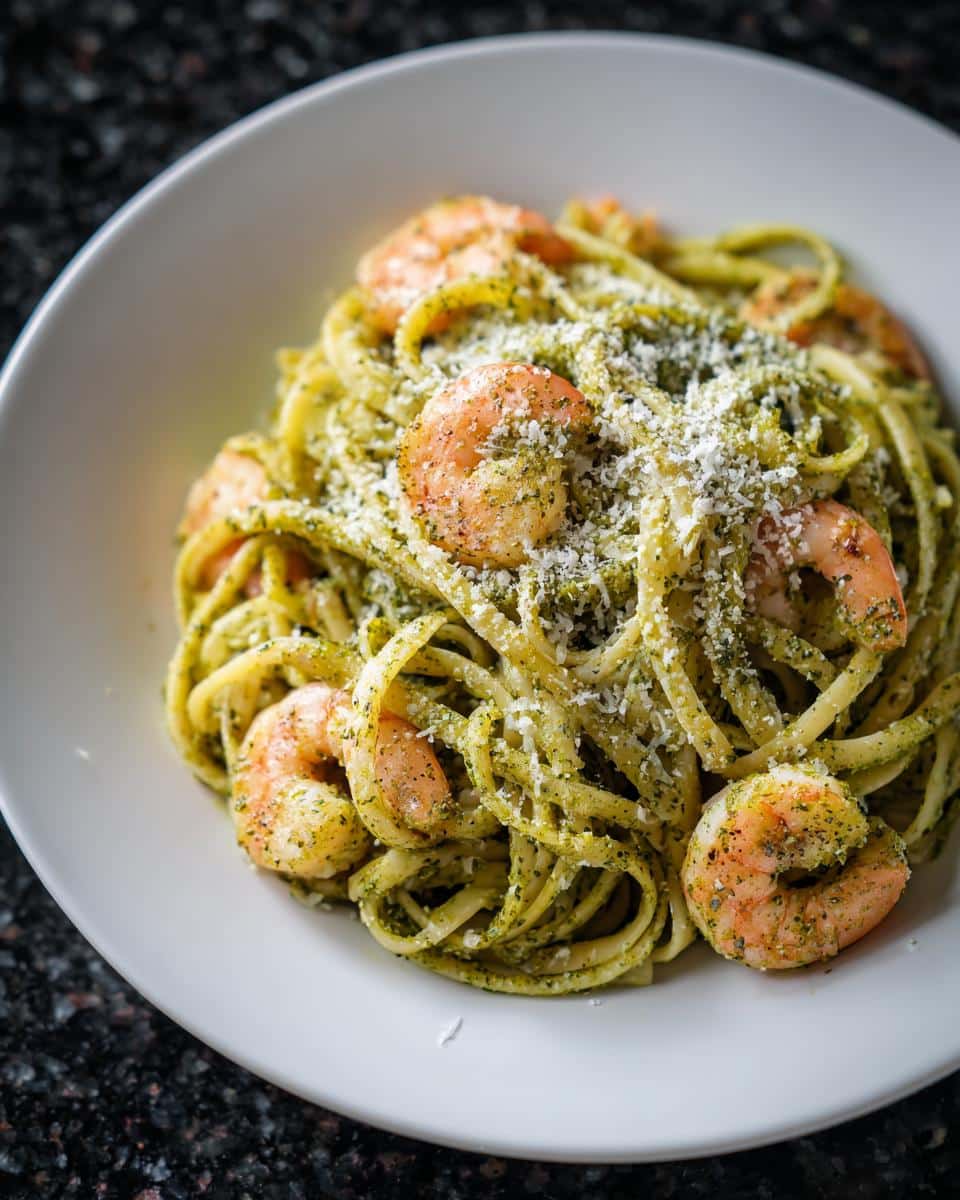 Shrimp Pesto Linguine - detail 4