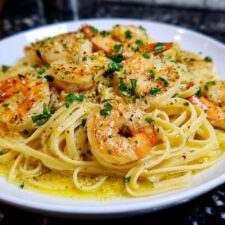 25-Minute Shrimp Scampi-Style Linguine: Breathtaking Flavor Without Alcohol