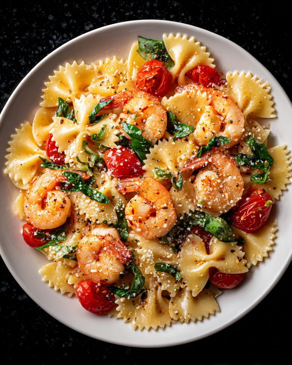 Shrimp Tomato Basil Bowtie Pasta - detail 3