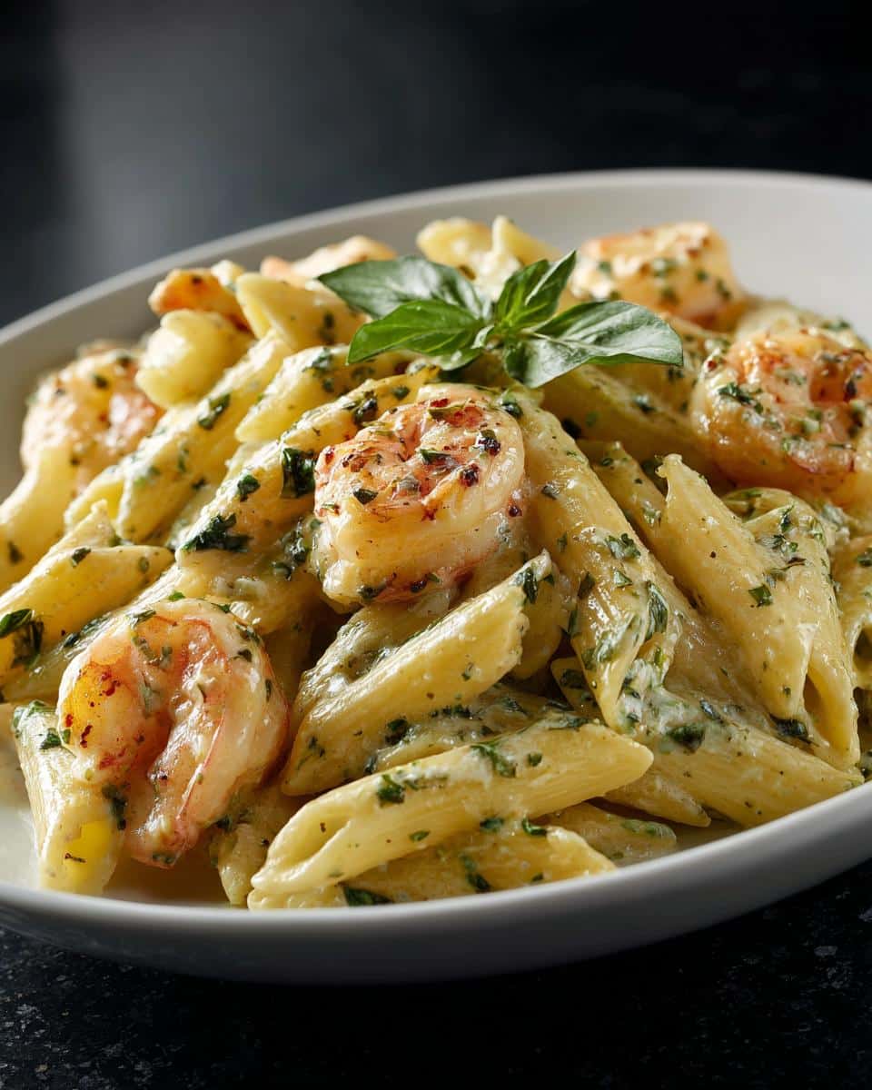 Shrimp and Basil Cream Penne - detail 1