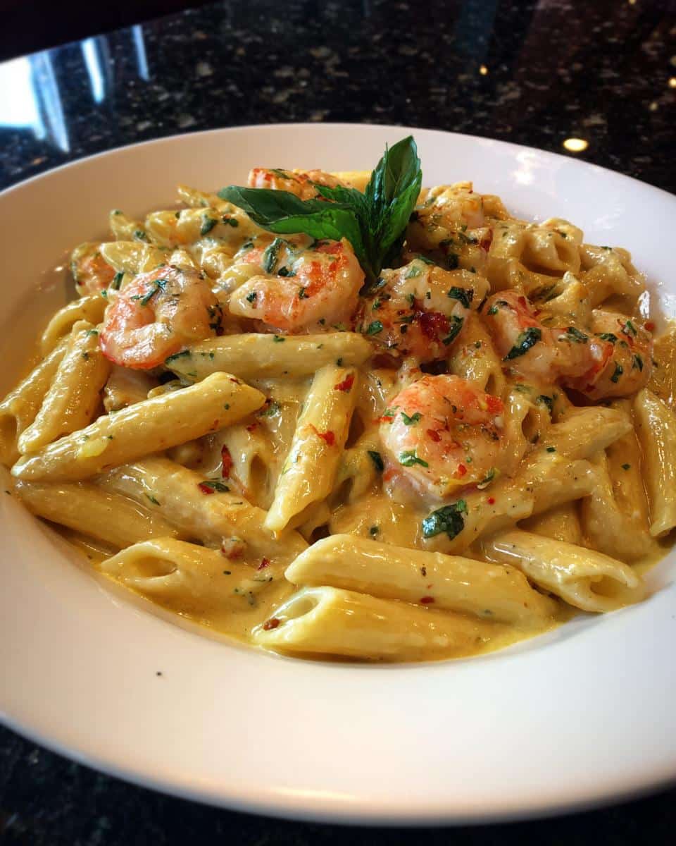 Shrimp and Basil Cream Penne - detail 3