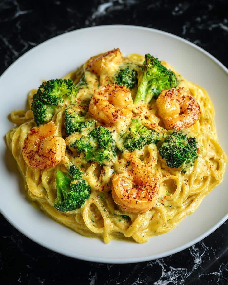 Shrimp and Broccoli Cheddar Pasta - detail 1