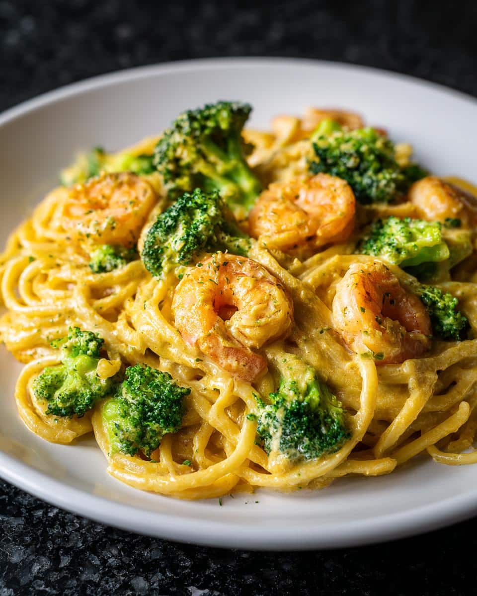 Shrimp and Broccoli Cheddar Pasta - detail 2