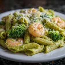 25-Minute Shrimp and Broccoli Pesto Penne: Irresistible Magic