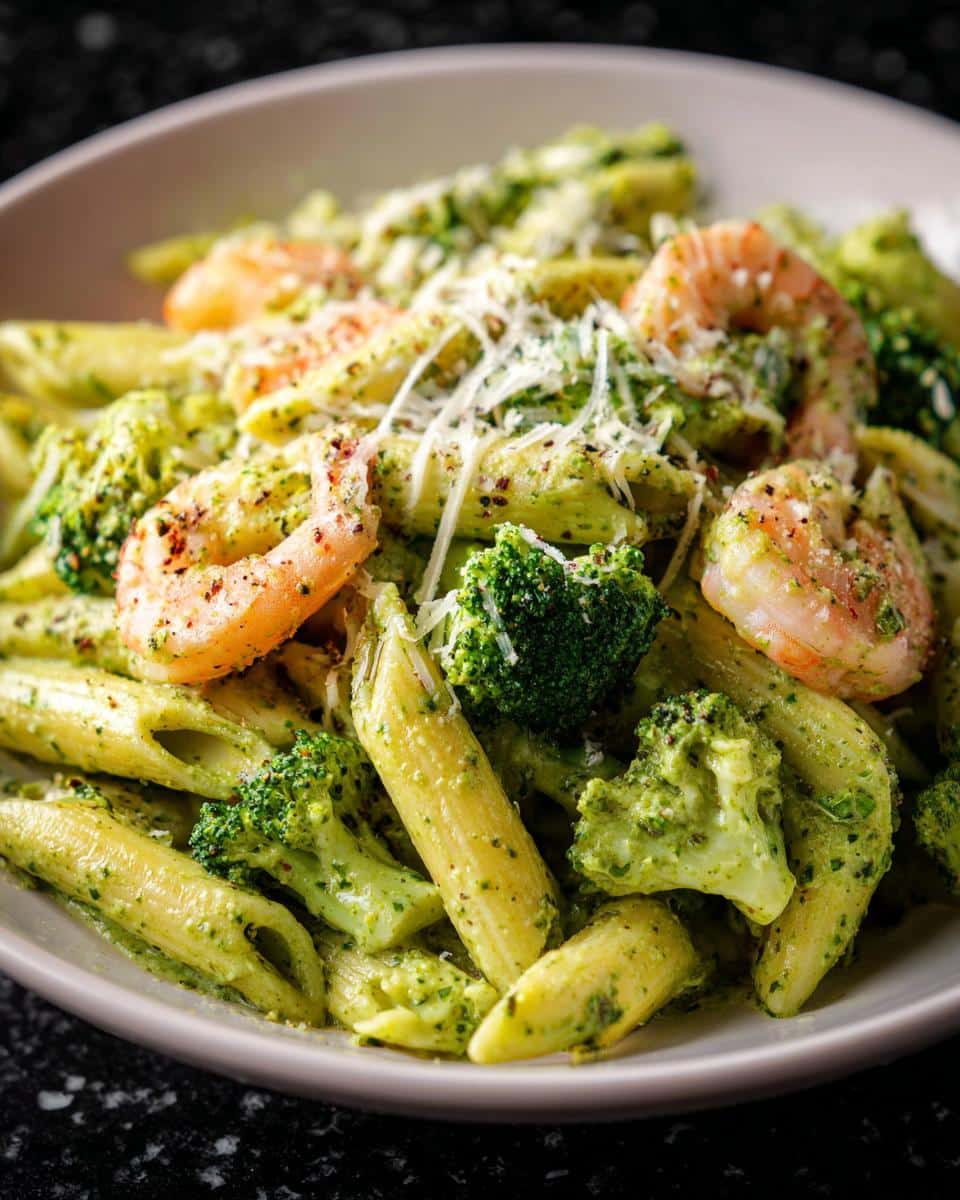 Shrimp and Broccoli Pesto Penne - detail 4