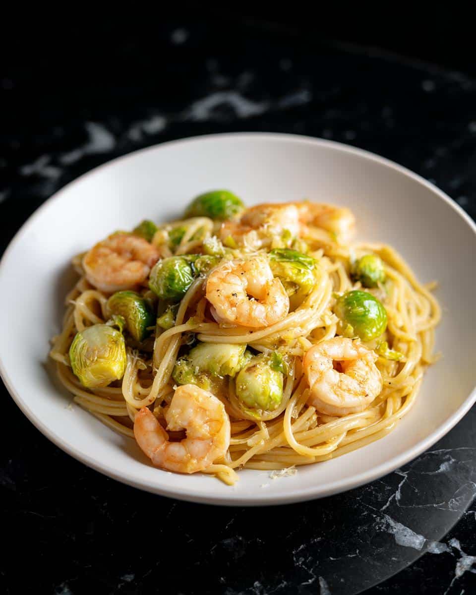 Shrimp and Brussels Sprouts Pasta - detail 1
