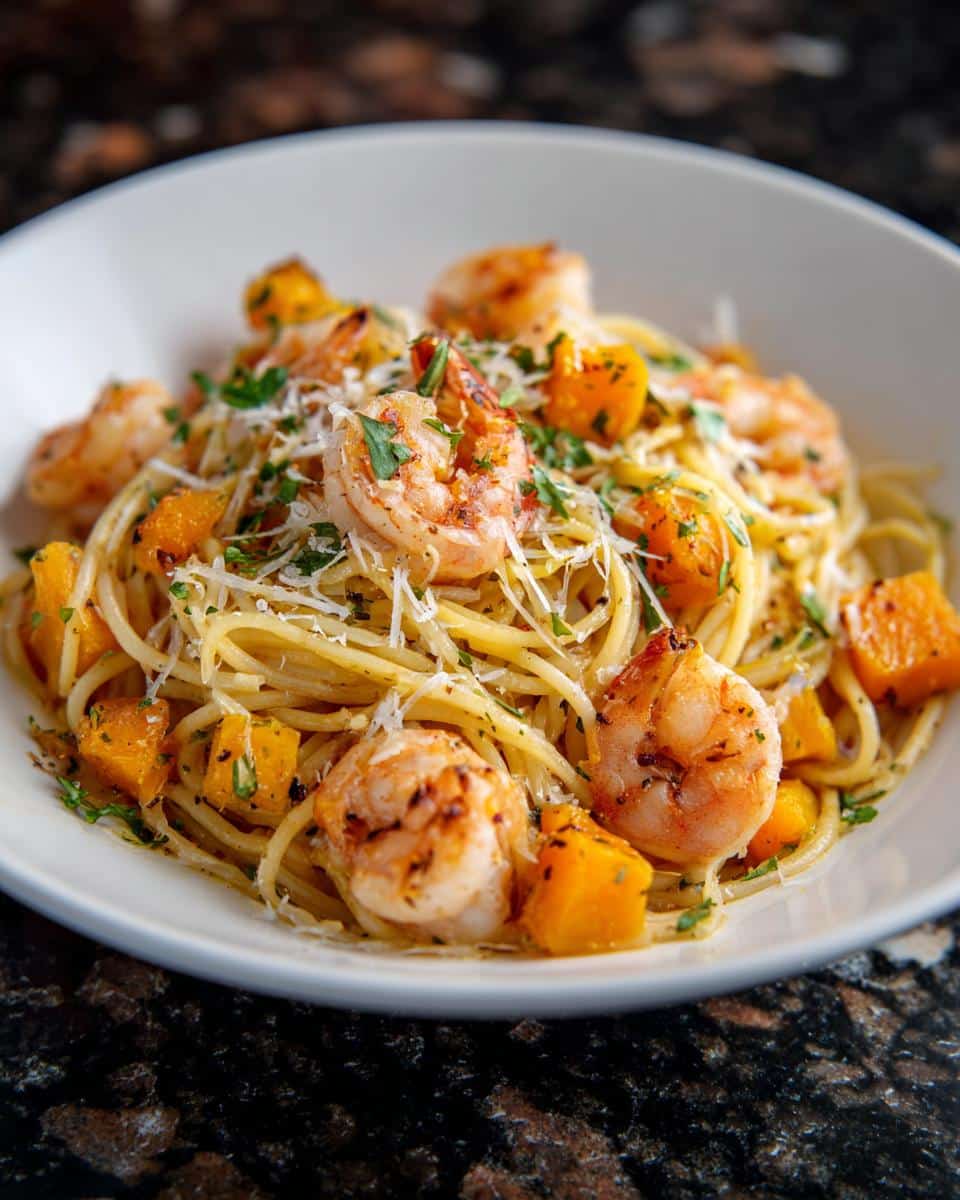 Shrimp and Butternut Squash Pasta - detail 2