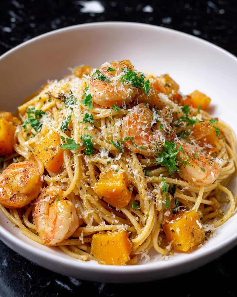 Shrimp and Butternut Squash Pasta - detail 3