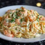 Shrimp and Carrot Creamy Tagliatelle