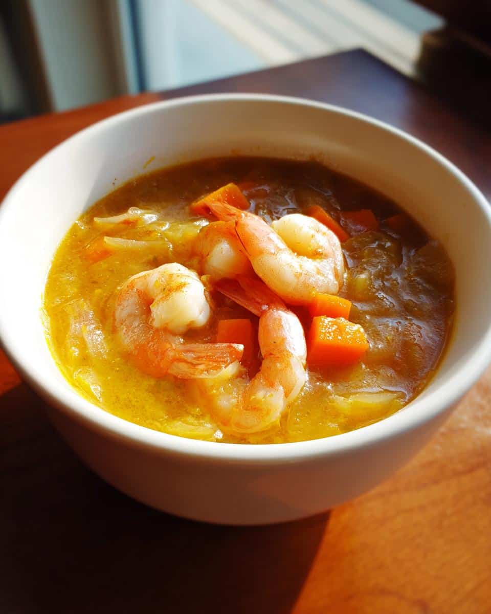 Shrimp and Carrot Ginger Soup - detail 3