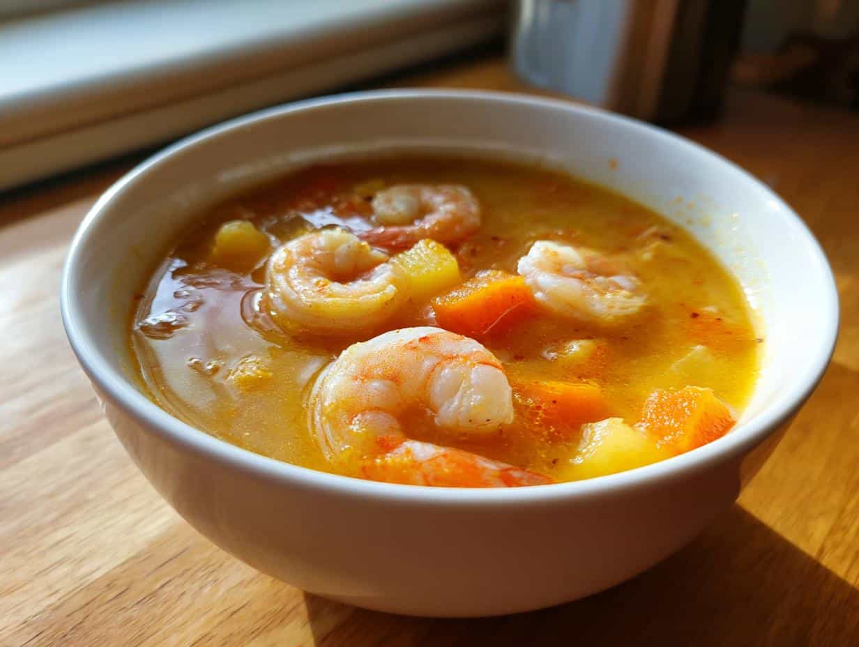 Shrimp and Carrot Ginger Soup