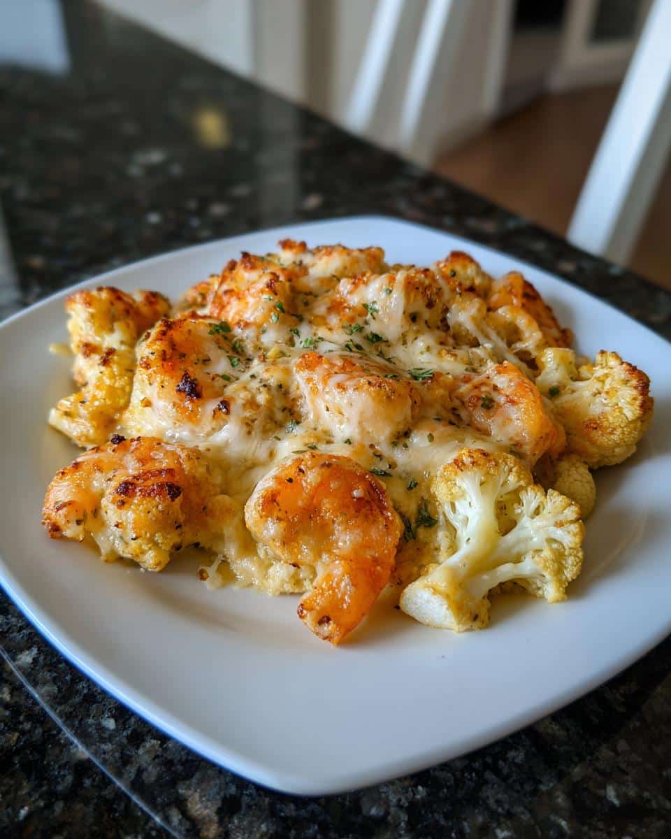 Shrimp and Cauliflower Alfredo Bake - detail 2