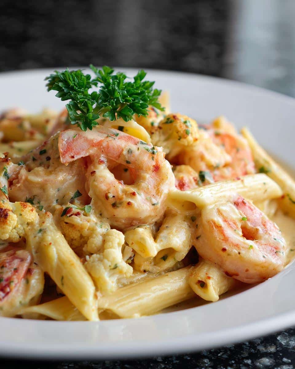 Shrimp and Cauliflower Alfredo Penne - detail 1