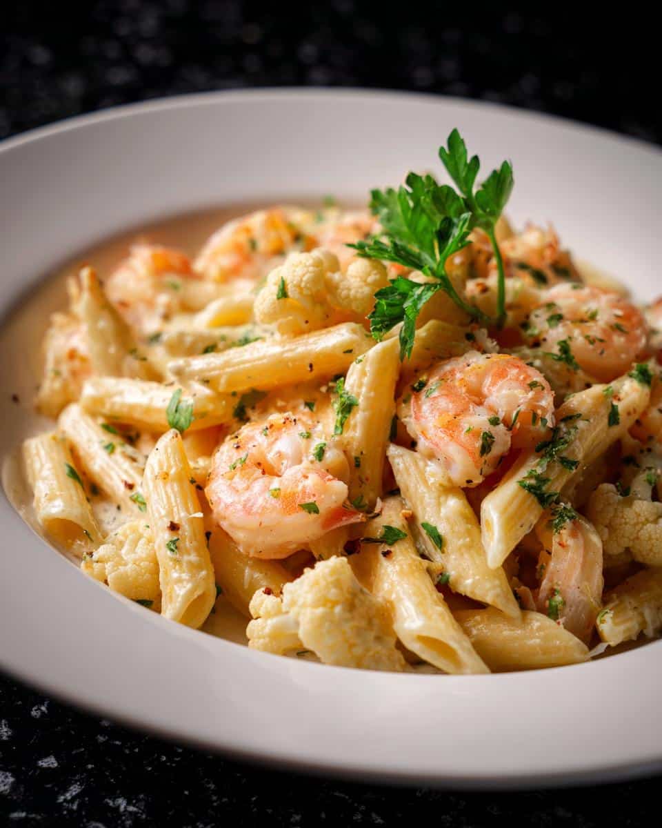 Shrimp and Cauliflower Alfredo Penne - detail 2