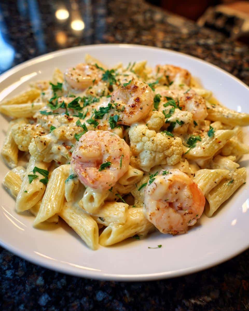 Shrimp and Cauliflower Alfredo Penne - detail 3