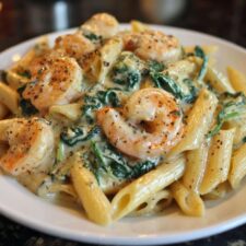 25-Minute Shrimp and Cheesy Spinach Penne: Irresistible Comfort Food