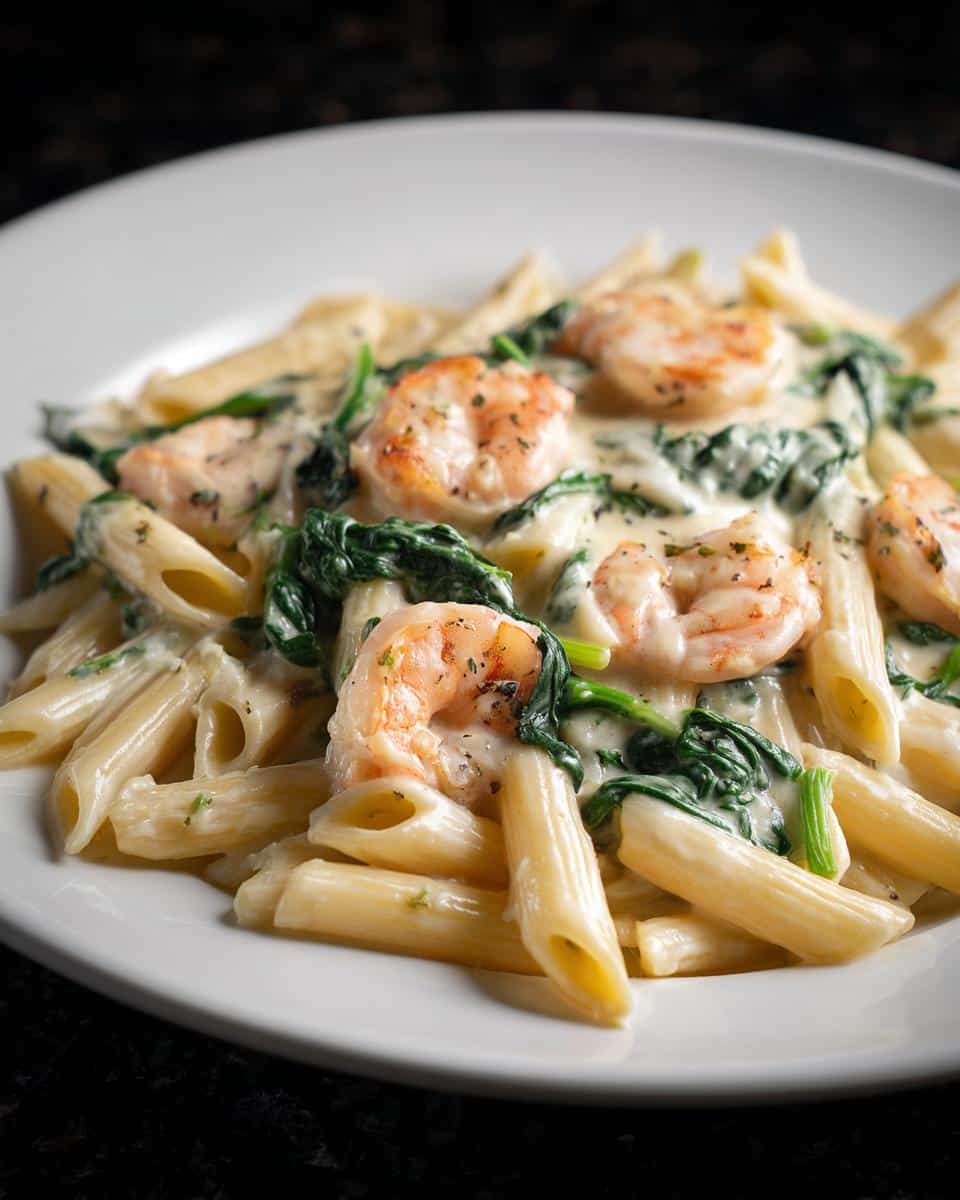 Shrimp and Cheesy Spinach Penne - detail 3