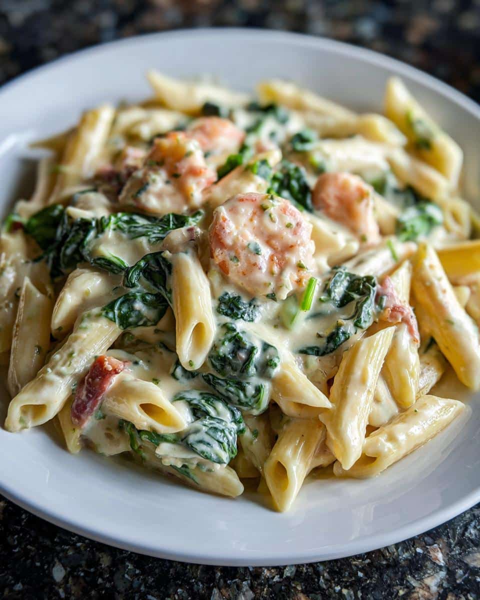 Shrimp and Cheesy Spinach Penne - detail 4