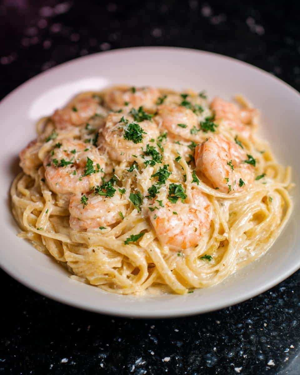 Shrimp and Creamy Mozzarella Pasta - detail 2
