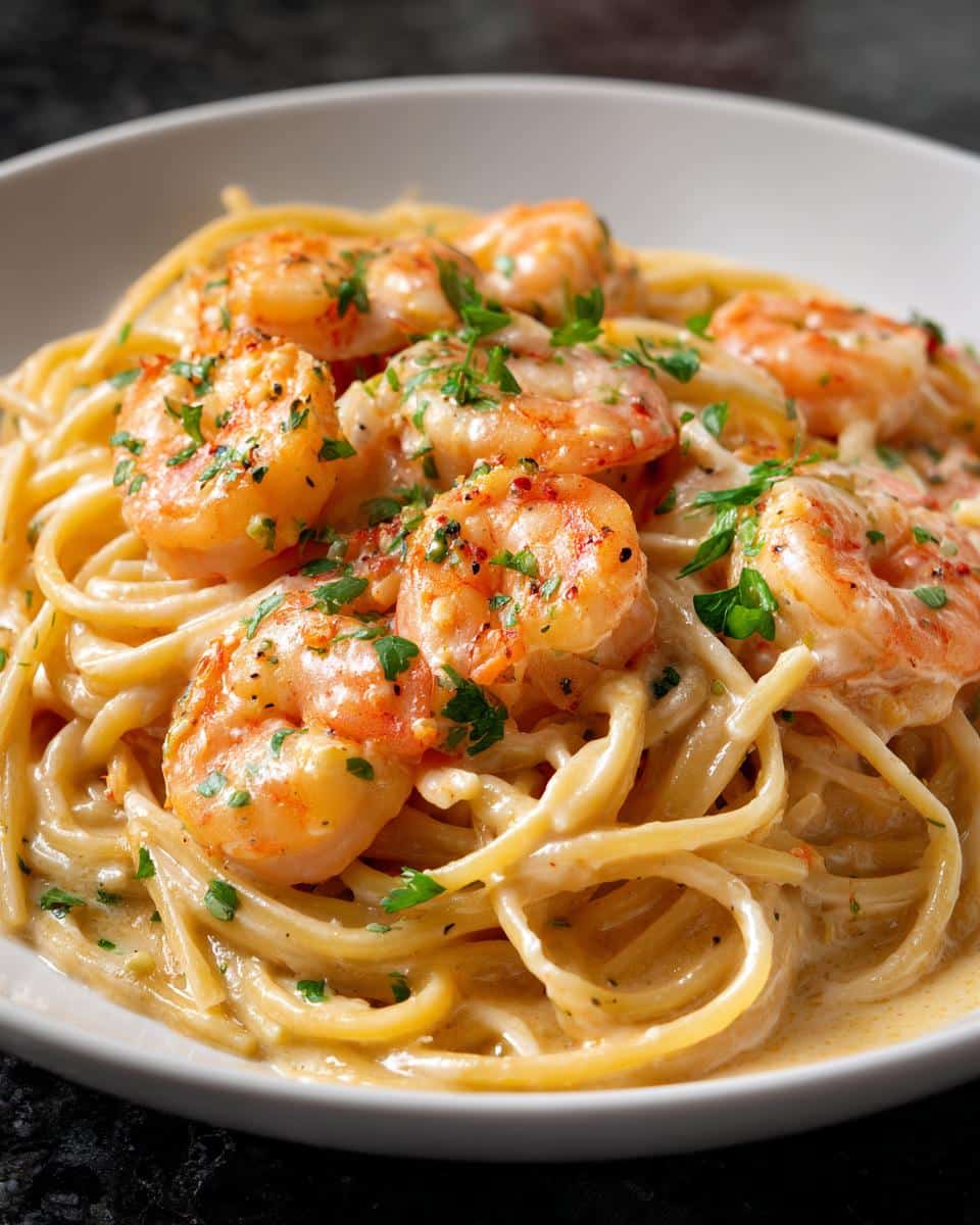 Shrimp and Creamy Mozzarella Pasta - detail 3