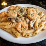 Shrimp and Creamy Mushroom Penne