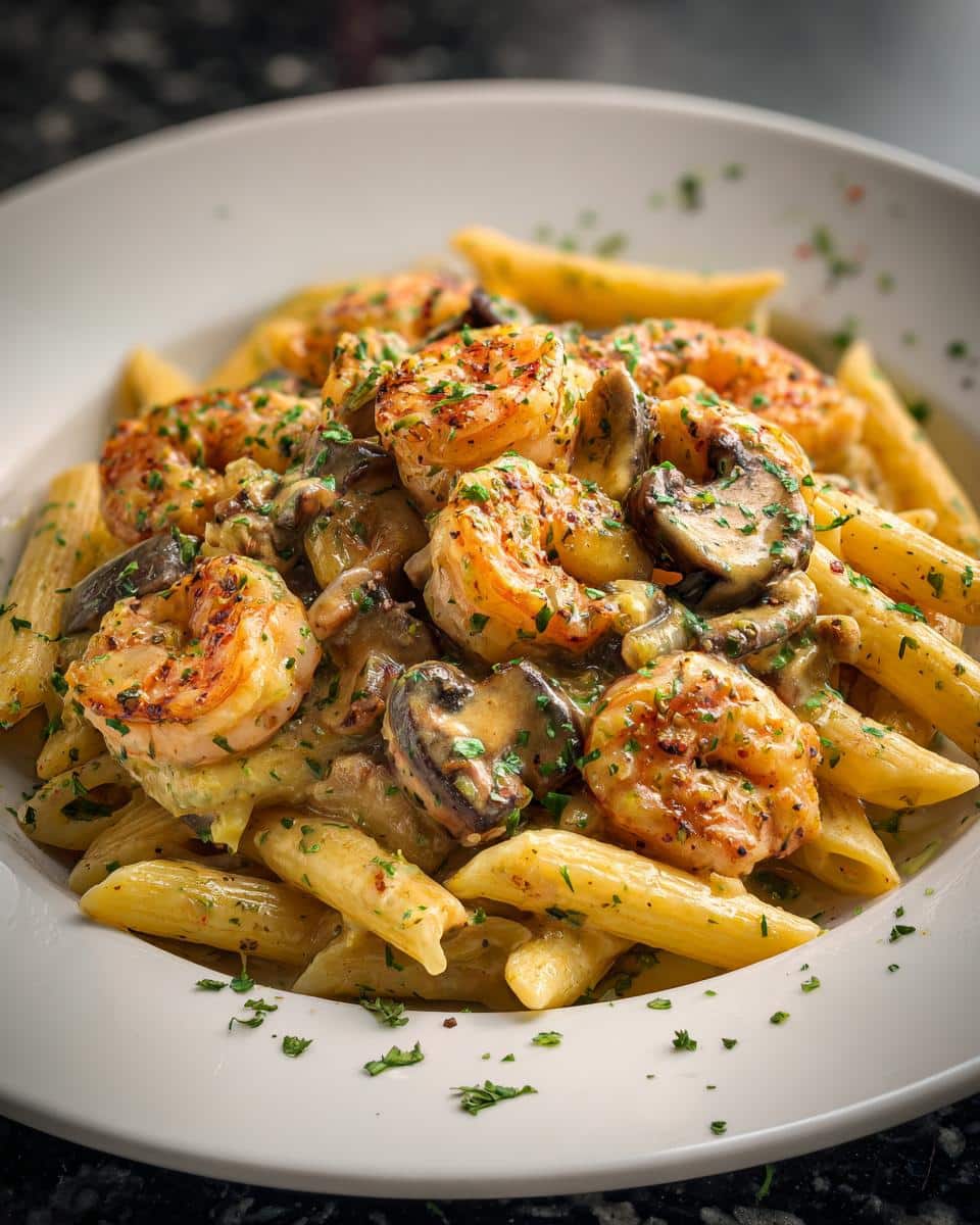 Shrimp and Creamy Mushroom Penne - detail 3