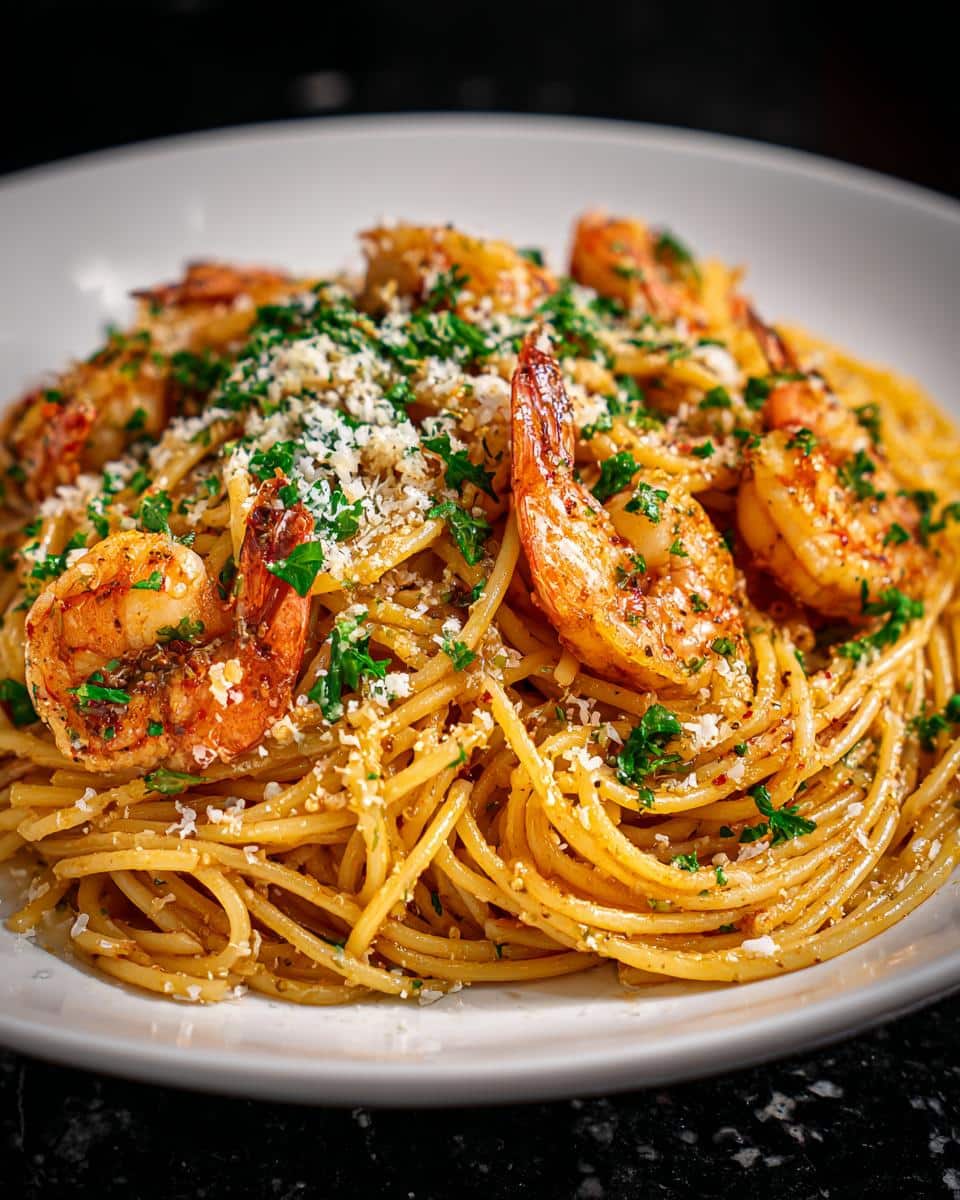 Shrimp and Garlic Butter Angel Hair - detail 2