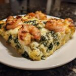 Shrimp and Kale Alfredo Bake