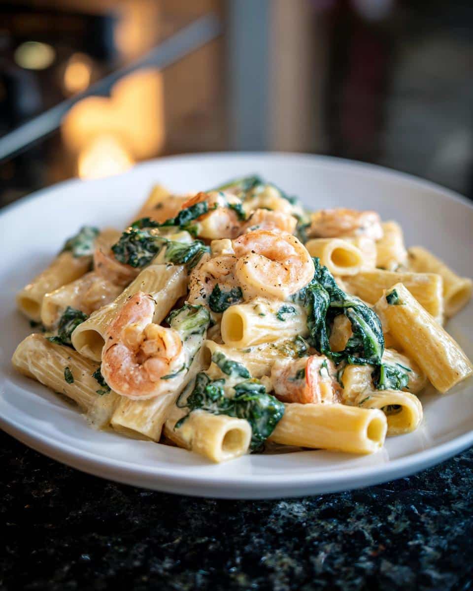 Shrimp and Kale Rigatoni Alfredo - detail 3