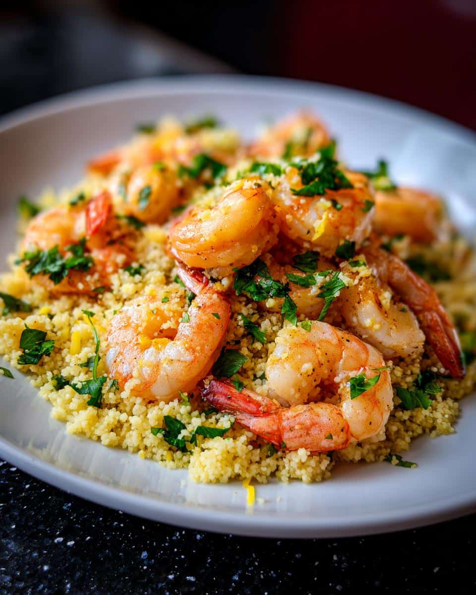 Shrimp and Lemon Garlic Couscous Pasta - detail 3