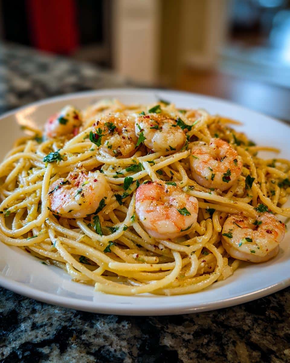 Shrimp and Lemon Parsley Spaghetti - detail 3
