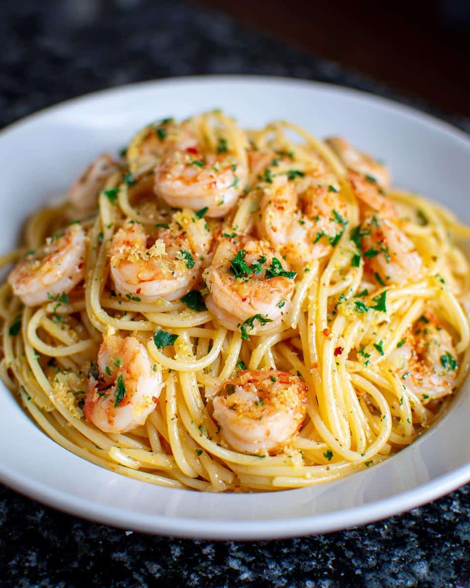 Shrimp and Lemon Parsley Spaghetti - detail 4