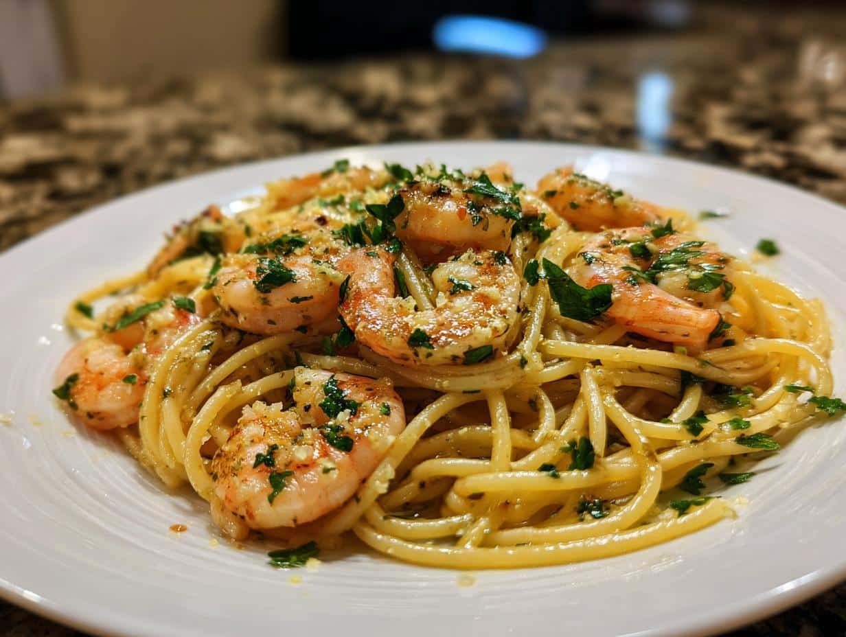 Shrimp and Lemon Parsley Spaghetti