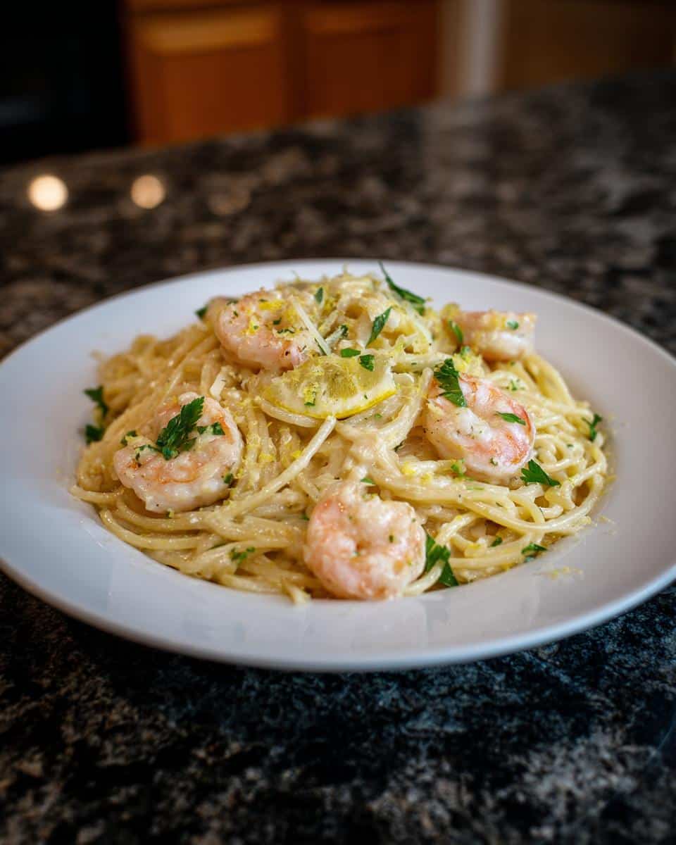 Shrimp and Lemon Ricotta Spaghetti - detail 3