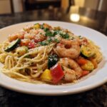 Shrimp and Mixed Veggie Pasta Primavera