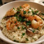 Shrimp and Mushroom Creamy Risotto