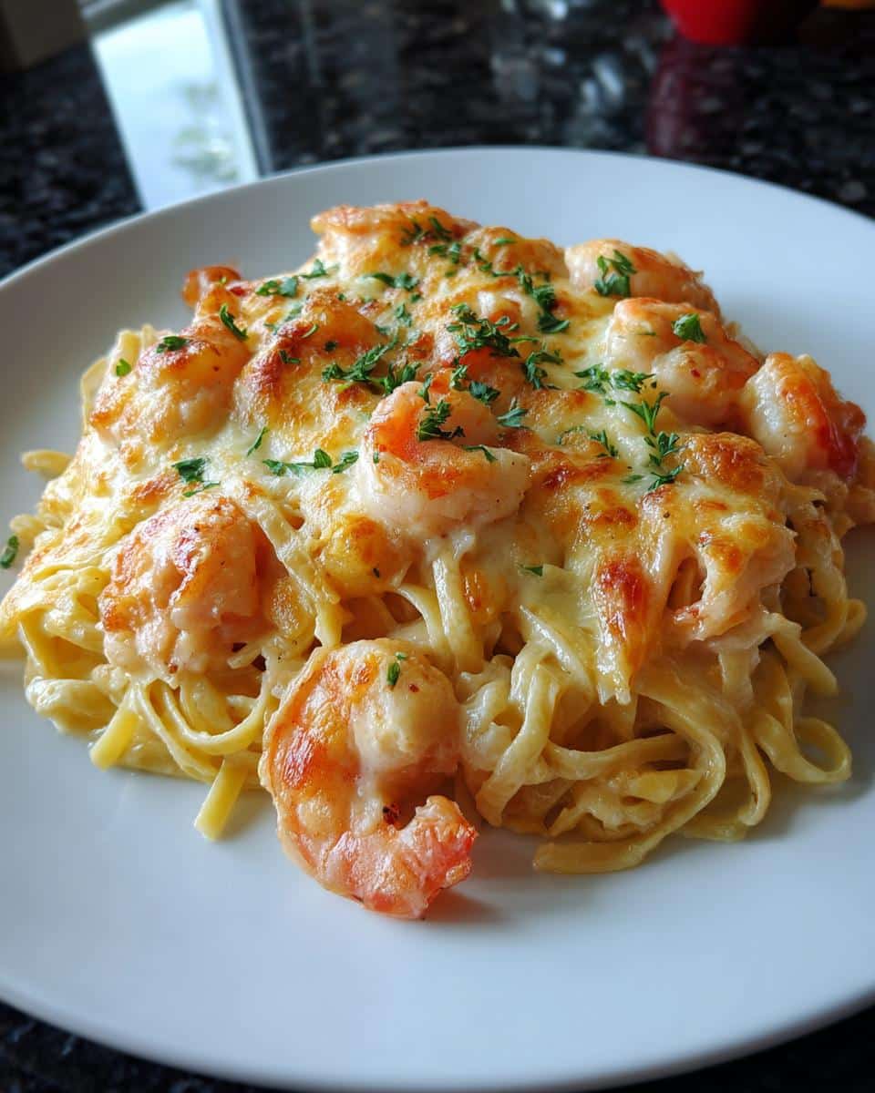 Shrimp and Parmesan Linguine Bake - detail 1