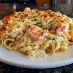 Shrimp and Parmesan Linguine Bake