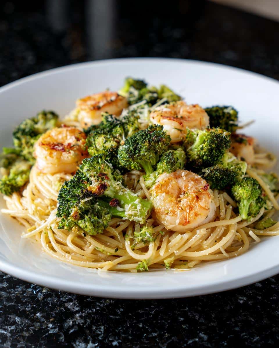 Shrimp and Roasted Broccoli Pasta - detail 1